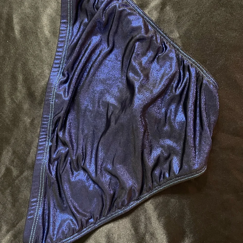 Men’s Shiny Blue Swimsuit - Picture 4 of 4